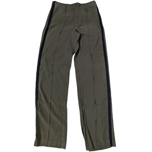 ZARA Trafaluc Collection Olive Green Trousers Navy Double Striped Sides